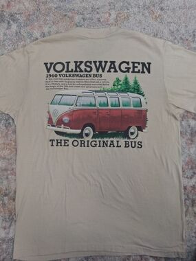Volkswagen Beige Graphic Tee - The Original 1960 Bus